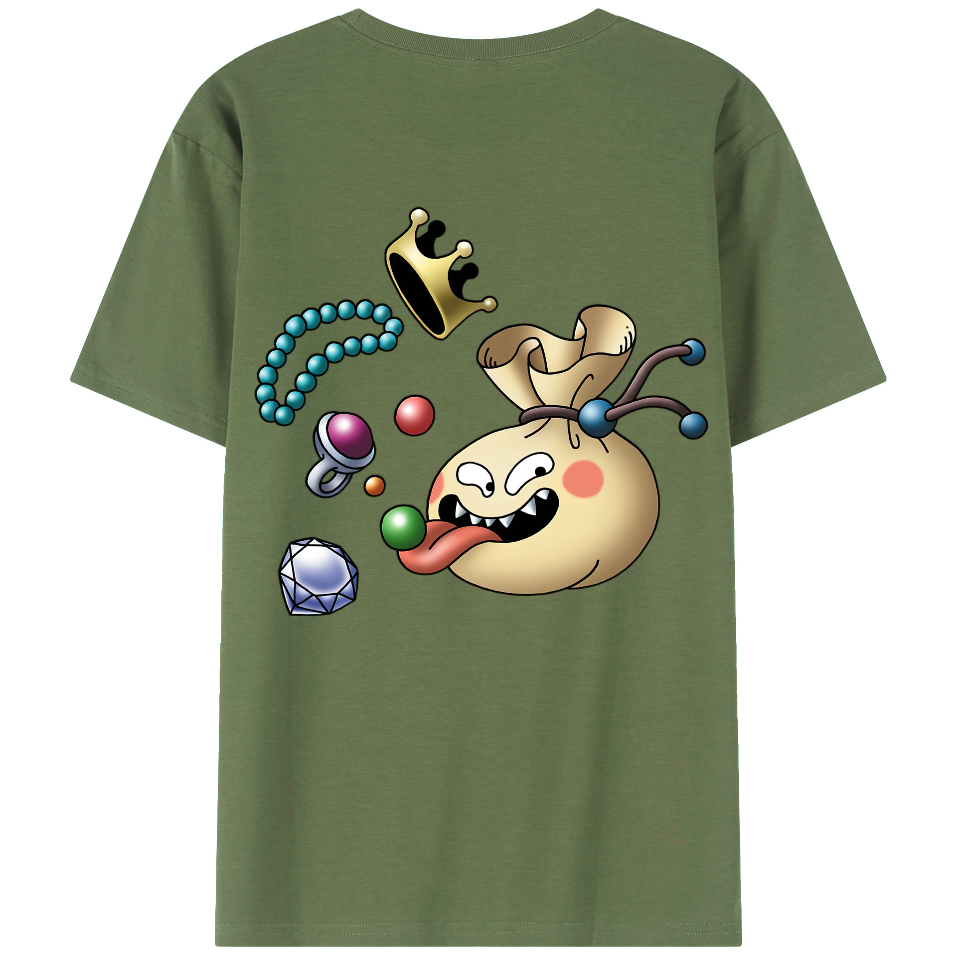 （画像用） ドラゴンクエスト Doragon Kuesuto Dragon Quest 綿100％ メンズ半袖Tシャツ（バックプリント） 通気性